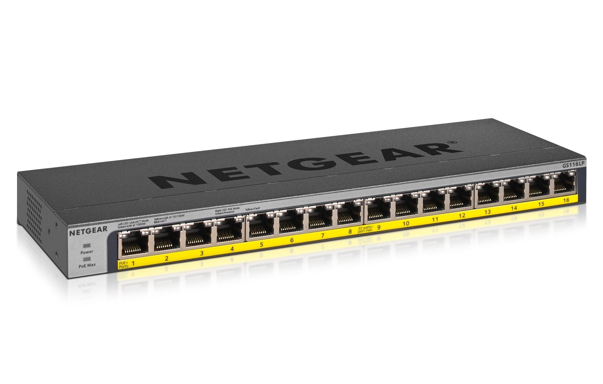 16 port Gigabit Unmanaged Switch w/ 16 PoE+ (76W), Metal, Fanless - LINKO SMART TECHNOLOGY LIMITED