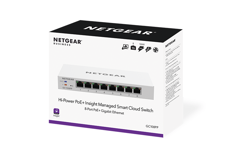 8 - port Gigabit PoE+ (126W) Insight Managed Smart Cloud FlexPoE Switch, Fanless - LINKO SMART TECHNOLOGY LIMITED