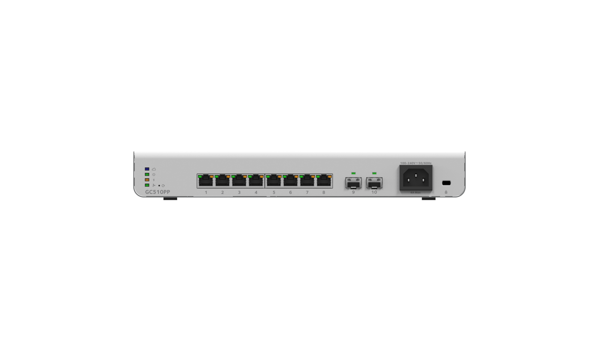 8 - port Gigabit PoE+ (195W) Insight Managed Smart Cloud Switch w/ 2 SFP, rackmount kit - LINKO SMART TECHNOLOGY LIMITED