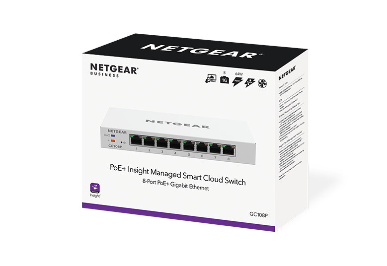 8 - port Gigabit PoE+ (64W) Insight Managed Smart Cloud FlexPoE Switch, Fanless - LINKO SMART TECHNOLOGY LIMITED