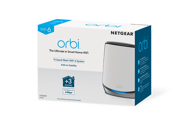 Orbi WiFi 6 AX6000 Mesh WiFi Satellite Unit - LINKO SMART TECHNOLOGY LIMITED