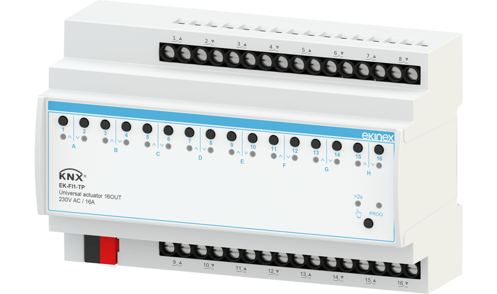 Universal actuator 16 outputs KNX ÆVO Series - LINKO SMART TECHNOLOGY LIMITED