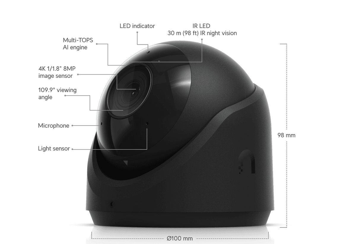 Ubiquiti UniFi Camera G6 Turret 4K PoE Security Camera