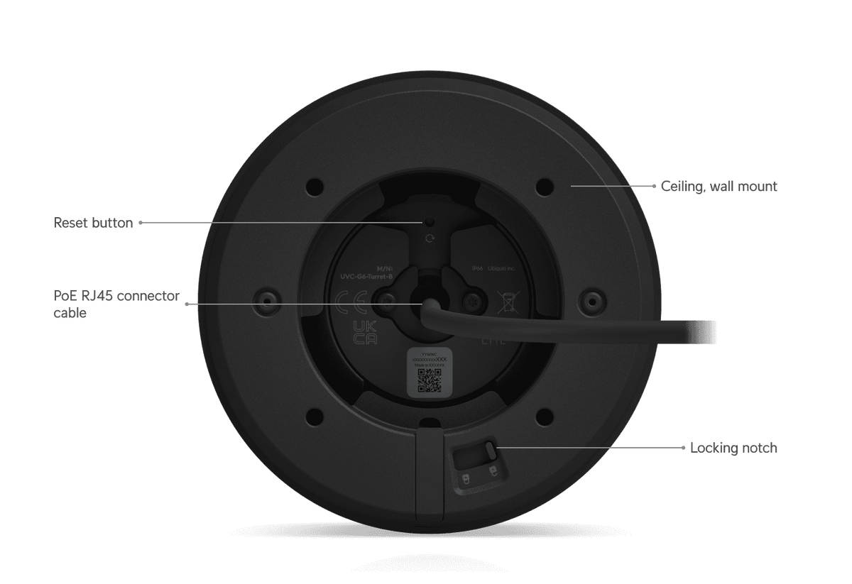 Ubiquiti UniFi Camera G6 Turret 4K PoE Security Camera