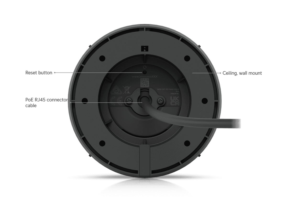 Ubiquiti UniFi Camera G5 Turret Ultra UVC-G5-Turret-Ultra 2K PoE Security Camera